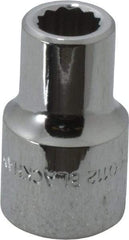 Blackhawk by Proto - 3/8", 1/2" Drive, Standard Hand Socket - 12 Points, 1-1/2" OAL, Chrome Finish - Eagle Tool & Supply