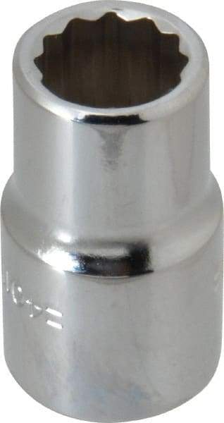 Blackhawk by Proto - 1/2", 1/2" Drive, Standard Hand Socket - 12 Points, 1-1/2" OAL, Chrome Finish - Eagle Tool & Supply