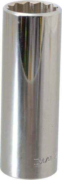 Blackhawk by Proto - 13/16", 1/2" Drive, Deep Hand Socket - 12 Points, 3-1/8" OAL, Chrome Finish - Eagle Tool & Supply