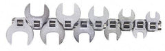 Blackhawk by Proto - 10 Piece 3/8" Drive Open End Crowfoot Wrench Set - 3/8 to 1", with Clip Rail - Eagle Tool & Supply