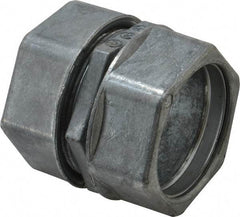 Thomas & Betts - 1-1/2" Trade, Die Cast Zinc Compression EMT Conduit Coupling - Noninsulated - Eagle Tool & Supply