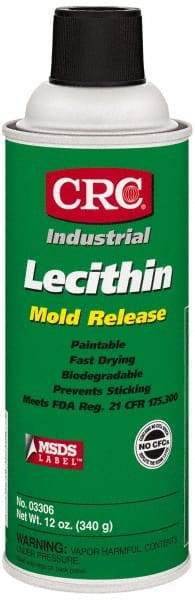 CRC - 16 Ounce Aerosol Can, Clear, General Purpose Mold Release - Food Grade, Lecithin Composition - Eagle Tool & Supply