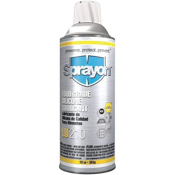 Sprayon - 12 oz Aerosol Silicone Penetrant/Lubricant - Clear, -40°F to 450°F, Food Grade - Eagle Tool & Supply