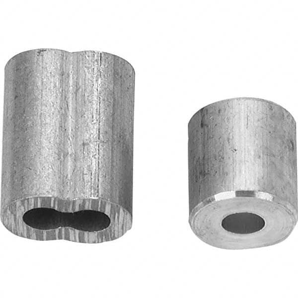 Campbell - Wire Rope Hardware & Accessories Type: Cable Ferrule For Rope Diameter: 1/8 (Inch) - Eagle Tool & Supply