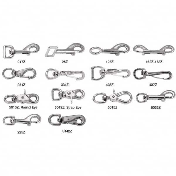 Campbell - Snaps Type: Swiveling, Round Eye Bolt Snap Overall Length (Inch): 3-1/2 - Eagle Tool & Supply