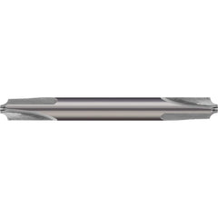 Micro 100 - Corner Rounding End Mills; Material: Solid Carbide ; Single or Double End: Double ; Radius (Inch): 1/8 ; Radius (Decimal Inch): 0.1250 ; Mill Diameter (Inch): 5/16 ; Mill Diameter (Decimal Inch): 0.3125 - Exact Industrial Supply