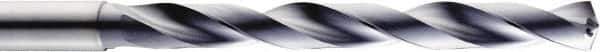 SGS - 3.7mm, 140° Point, Spiral Flute, Solid Carbide Taper Length Drill Bit - AlTiN Finish, 34mm Flute Length, 72mm OAL, Series 140 - Eagle Tool & Supply