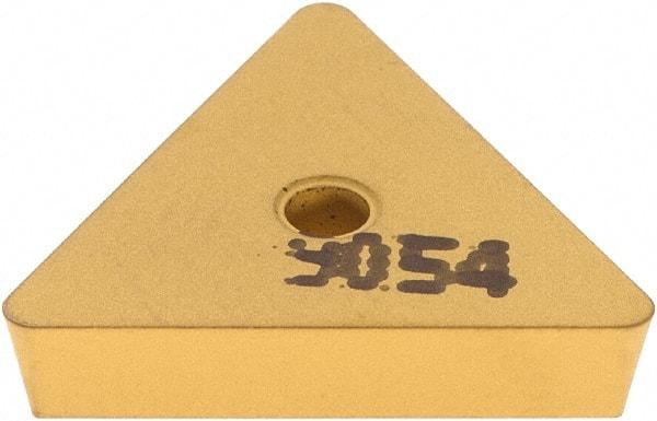 Iscar - TPU322 Grade IC9054 Carbide Milling Insert - TiCN/Al2O3/TiN Finish, 1/8" Thick, 3/8" Inscribed Circle, 0.79mm Corner Radius - Eagle Tool & Supply