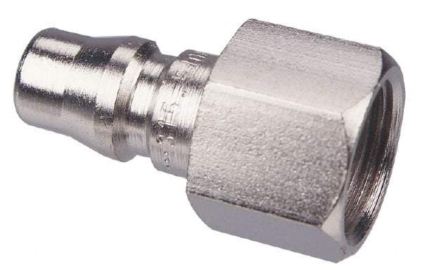 CEJN - 1/2 Female NPT Asian Pneumatic Hose Connector - Steel Zinc-Plated, 1/4" Body Diam - Eagle Tool & Supply