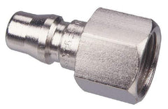 CEJN - 1/2 Female NPT Asian Pneumatic Hose Connector - Steel Zinc-Plated, 1/4" Body Diam - Eagle Tool & Supply