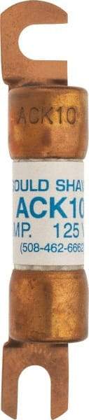 Ferraz Shawmut - 10 Amp Time Delay Round Forklift & Truck Fuse - 125VAC, 125VDC, 3.07" Long x 0.5" Wide, Bussman ACK10, Ferraz Shawmut ACK10 - Eagle Tool & Supply