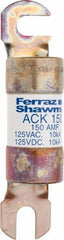 Ferraz Shawmut - 150 Amp Time Delay Round Forklift & Truck Fuse - 125VAC, 125VDC, 4.72" Long x 1" Wide, Bussman ACK150, Ferraz Shawmut ACK150 - Eagle Tool & Supply