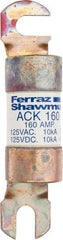 Ferraz Shawmut - 160 Amp Time Delay Round Forklift & Truck Fuse - 125VAC, 125VDC, 4.72" Long x 1" Wide, Bussman ACK160, Ferraz Shawmut ACK160 - Eagle Tool & Supply