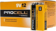 Duracell - Size 9V, Alkaline, Standard Battery - 9 Volts, Miniature Snap Terminal, 6LR61, ANSI, IEC Regulated - Eagle Tool & Supply