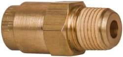 Norgren - 1/4" Outside Diam, 1/8 NPT, Brass Push-to-Connect Tube Male Connector - 150 Max psi, Tube to Male NPT Connection, Buna O-Ring - Eagle Tool & Supply