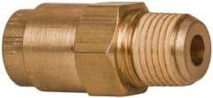 Norgren - 1/4" Outside Diam, 1/8 NPT, Brass Push-to-Connect Tube Male Connector - 150 Max psi, Tube to Male NPT Connection, Buna O-Ring - Eagle Tool & Supply