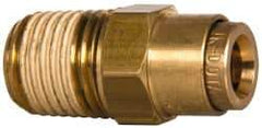 Norgren - 1/4" Outside Diam, 1/4 NPT, Brass Push-to-Connect Tube Male Connector - 150 Max psi, Tube to Male NPT Connection, Buna O-Ring - Eagle Tool & Supply