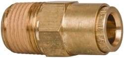 Norgren - 3/8" Outside Diam, 3/8 NPT, Brass Push-to-Connect Tube Male Connector - 150 Max psi, Tube to Male NPT Connection, Buna O-Ring - Eagle Tool & Supply