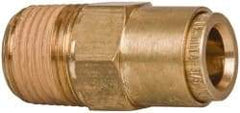 Norgren - 3/8" Outside Diam, 3/8 NPT, Brass Push-to-Connect Tube Male Connector - 150 Max psi, Tube to Male NPT Connection, Buna O-Ring - Eagle Tool & Supply