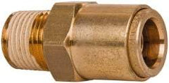 Norgren - 5/8" Outside Diam, 1/2 NPT, Brass Push-to-Connect Tube Male Connector - 150 Max psi, Tube to Male NPT Connection, Buna O-Ring - Eagle Tool & Supply