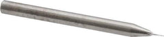 RobbJack - 0.01", 0.03" LOC, 1/8" Shank Diam, 1-1/2" OAL, 2 Flute, Solid Carbide Square End Mill - Single End, Uncoated, Spiral Flute, 30° Helix, Centercutting, Right Hand Cut, Right Hand Flute, Series SR-2 - Eagle Tool & Supply
