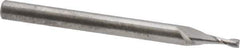 RobbJack - 0.057", 0.171" LOC, 1/8" Shank Diam, 1-1/2" OAL, 2 Flute, Solid Carbide Square End Mill - Single End, Uncoated, Spiral Flute, 30° Helix, Centercutting, Right Hand Cut, Right Hand Flute, Series SR-2 - Eagle Tool & Supply