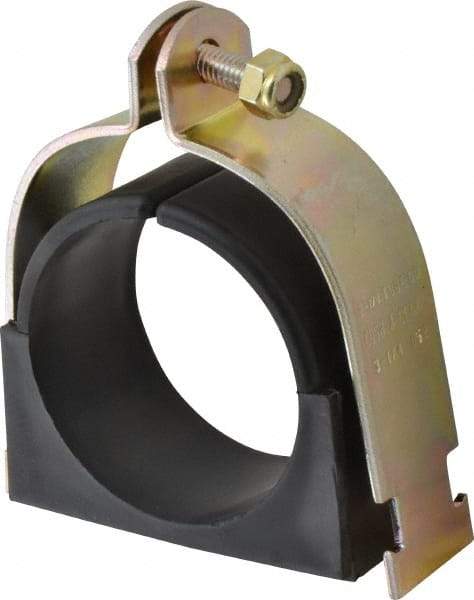 ZSI - 2-1/2" Pipe," Pipe Clamp with Cushion - Dichromate - Eagle Tool & Supply