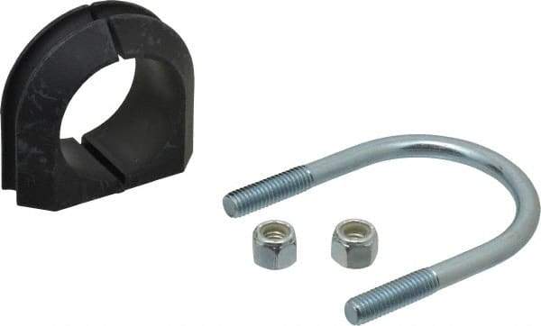 ZSI - 1-1/2" Pipe, Steel U Bolt Clamp with Cushion - Electro Galvanized, 3/4" Panel Thickness - Eagle Tool & Supply