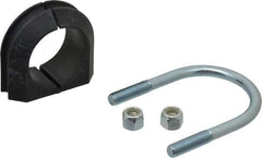 ZSI - 1-1/2" Pipe, Steel U Bolt Clamp with Cushion - Electro Galvanized, 3/4" Panel Thickness - Eagle Tool & Supply