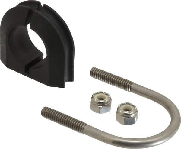 ZSI - 3/4" Pipe, Grade 316 Stainless Steel U Bolt Clamp with Cushion - 1/2" Panel Thickness - Eagle Tool & Supply