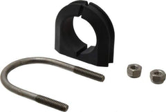 ZSI - 1" Pipe, Grade 316 Stainless Steel U Bolt Clamp with Cushion - 1/2" Panel Thickness - Eagle Tool & Supply