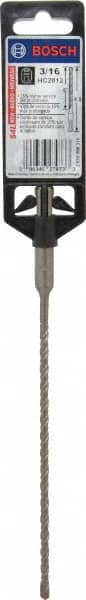 Bosch - 3/16" Diam, SDS-Plus Shank, Carbide-Tipped Rotary & Hammer Drill Bit - Eagle Tool & Supply