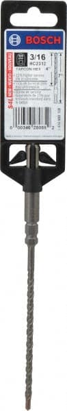 Bosch - 3/16" Diam, SDS-Plus Shank, Carbide-Tipped Rotary & Hammer Drill Bit - Eagle Tool & Supply