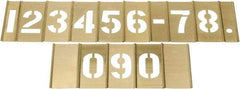 C.H. Hanson - 15 Piece, 2-1/2 Inch Character Size, Brass Stencil - Contains Figure Set - Eagle Tool & Supply