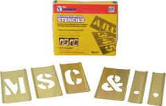 C.H. Hanson - 33 Piece, 2 Inch Character Size, Brass Stencil - Contains Letter Set - Eagle Tool & Supply