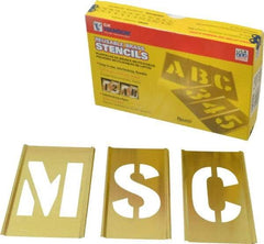 C.H. Hanson - 33 Piece, 3 Inch Character Size, Brass Stencil - Contains Letter Set - Eagle Tool & Supply