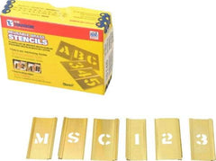 C.H. Hanson - 92 Piece, 1/2 Inch Character Size, Brass Stencil - Contains Three A Fonts - Eagle Tool & Supply