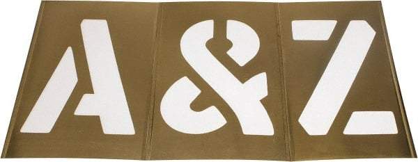 C.H. Hanson - 33 Piece, 12 Inch Character Size, Brass Stencil - Contains Letters - Eagle Tool & Supply