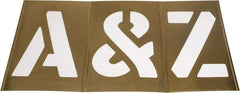 C.H. Hanson - 33 Piece, 12 Inch Character Size, Brass Stencil - Contains Letters - Eagle Tool & Supply