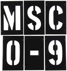 C.H. Hanson - 3 Inch Characters, PVC Plastic Stencil Set - 138 Pieces - Eagle Tool & Supply