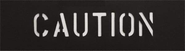 C.H. Hanson - 2-1/2 Inch Characters, Caution, Plastic Stencil - 6 x 17 Inch Overall Size - Eagle Tool & Supply