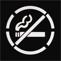 C.H. Hanson - 15 Inch Diameter Characters, No Smoking Symbol, Plastic Stencil - 20 x 20 Inch Overall Size - Eagle Tool & Supply