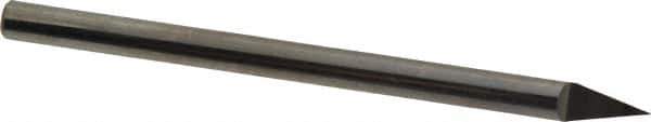 Accupro - 1/4 Inch Diameter, 4 Inch Overall Length, 3/8 Inch Split Length, Solid Carbide, Conical Point Split End Carbide Blank - Single End, 30° Point - Eagle Tool & Supply