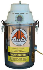 AIR Systems - 2 Gal, Stainless Steel Tank, Dry, Toxic Dust Vacuum Cleaner - 1.3 hp, 7.5 Amps - Eagle Tool & Supply