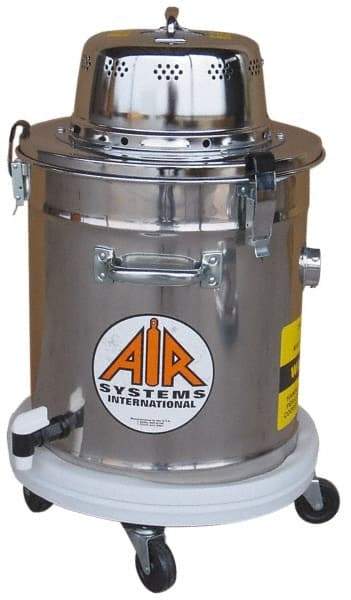 AIR Systems - 5 Gal, Stainless Steel Tank, Dry, Toxic Dust Vacuum Cleaner - 1.3 hp, 7.5 Amps - Eagle Tool & Supply