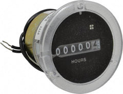 Trumeter - 6 Digit Wheel Display Hour Meter - No Reset - Eagle Tool & Supply