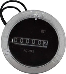 Trumeter - 6 Digit Wheel Display Hour Meter - No Reset - Eagle Tool & Supply