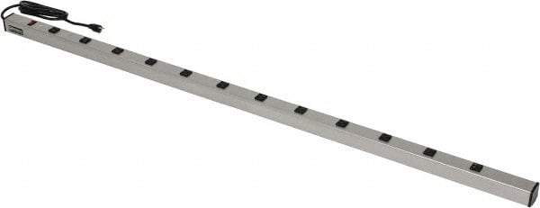 Wiremold - 12 Outlets, 120 Volts, 15 Amps, 6' Cord, Power Outlet Strip - Raceway Mount, 5-15 NEMA Configuration, 72" Strip, cULus Listed - Eagle Tool & Supply