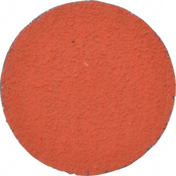 3M - 2" Disc Diam, 60 Grit, Ceramic Quick Change Disc - Type R Attaching System, Coated, Orange, Medium Grade, 25,000 RPM, 777F Series - Eagle Tool & Supply