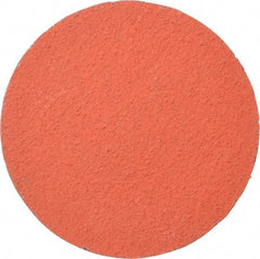 3M - 3" Disc Diam, 80 Grit, Ceramic Quick Change Disc - Type R Attaching System, Coated, Orange, Medium Grade, 20,000 RPM, 777F Series - Eagle Tool & Supply